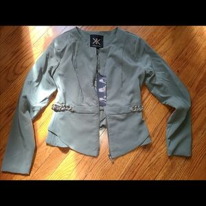 Kardashian Kollection Sage Chain-Detail Blazer